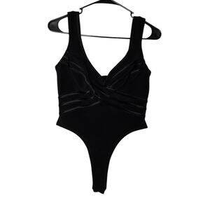 Tadashi Black Sweetheart Sleeveless Vintage Thong Bodysuit Women's Small